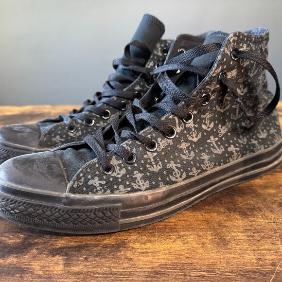 Converse Chuck Taylor All Star High Top “Sailor Jerry Anchor Print” – Size 10 - Picture 1 of 7